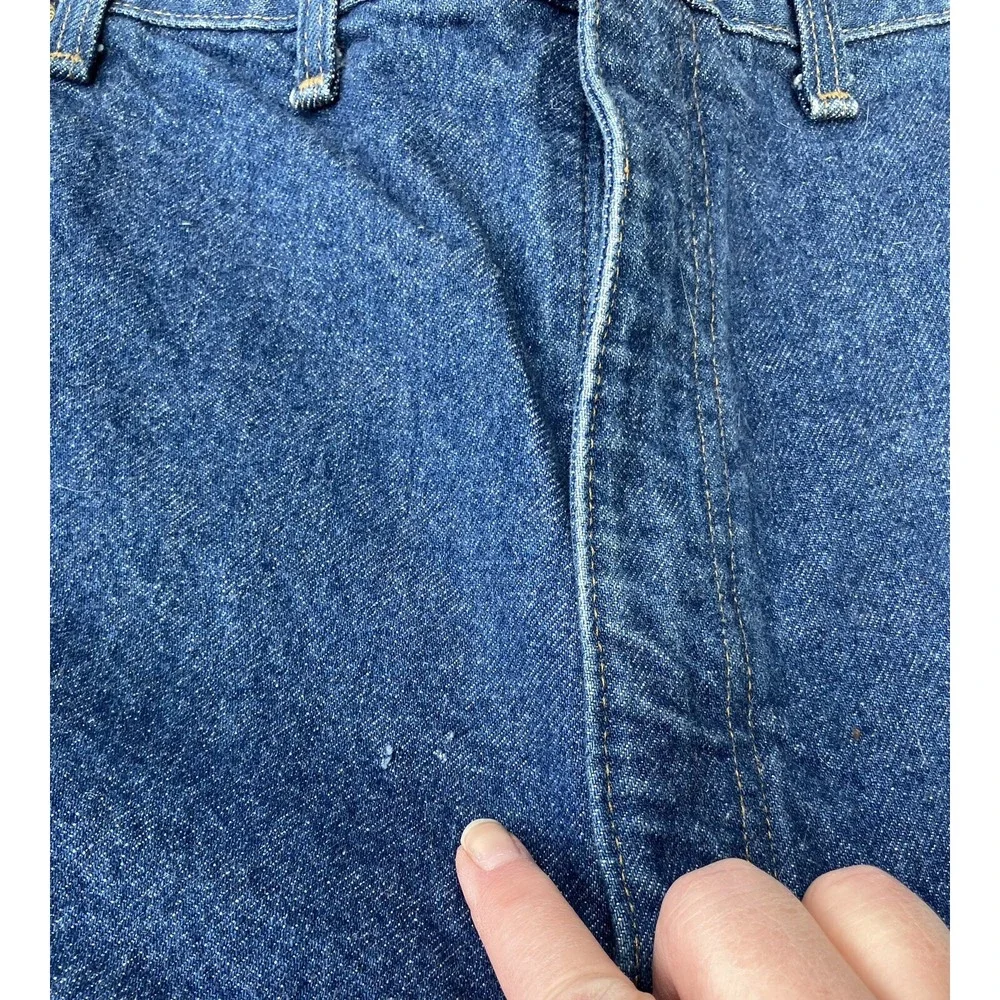 VTG Carhartt Flannel Lined Insulated Denim Jeans B21 DST 46 X 30 USA Components